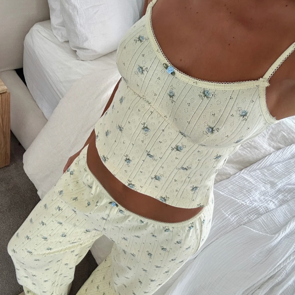 NWT Whitefox Lemon Floral Snuggle Season Set Small